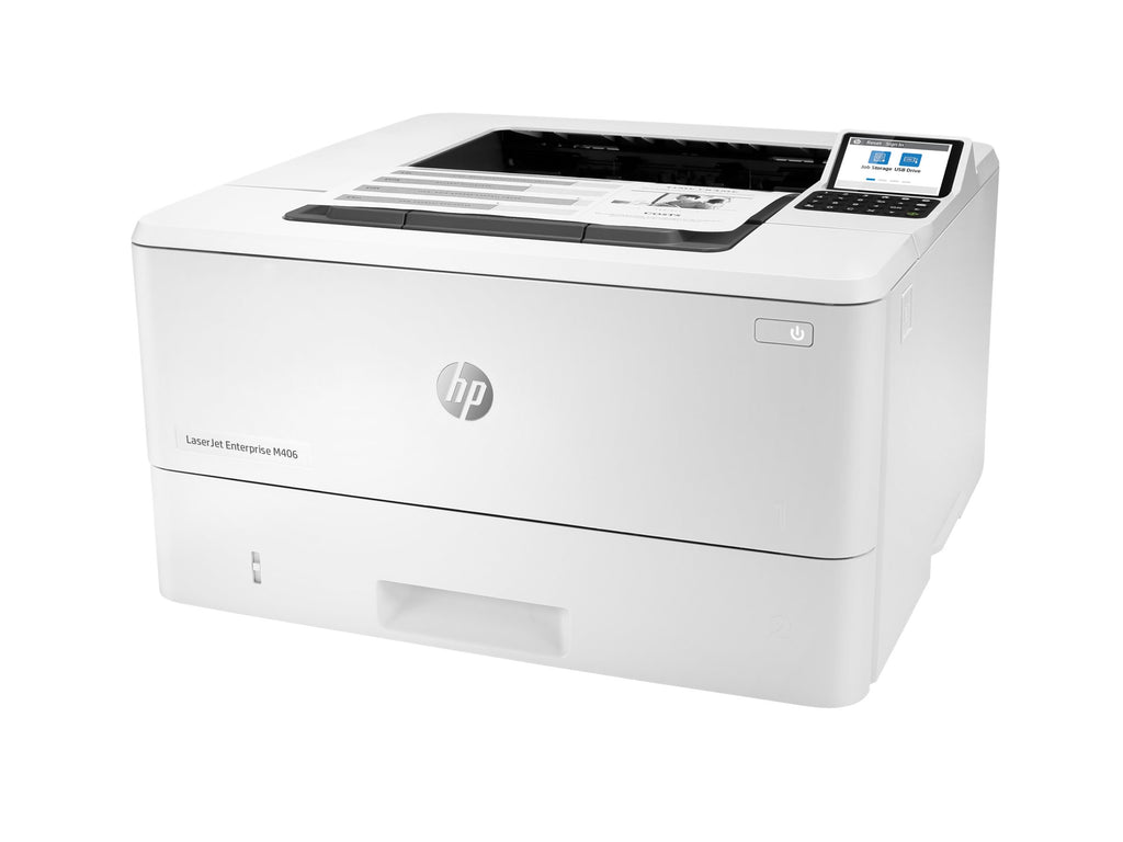 HP LaserJet Enterprise M406dn - Impresora - B/N - a dos caras - laser - A4/Legal - 1200 x 1200 ppp - hasta 42 ppm - capacidad: 350 hojas - USB 2.0, Gigabit LAN, host USB 2.0