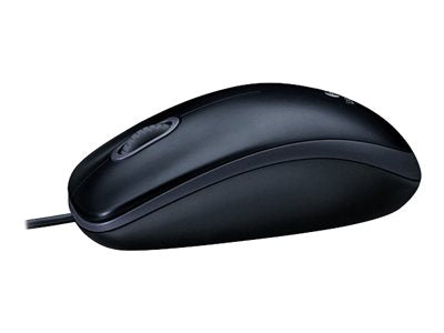 Logitech M100 - Ratón - diestro y zurdo - óptico - 3 botones - cableado - USB - negro