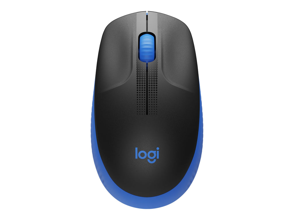 Logitech M190 - Ratón - óptico - 3 botones - inalámbrico - receptor inalámbrico USB - azul