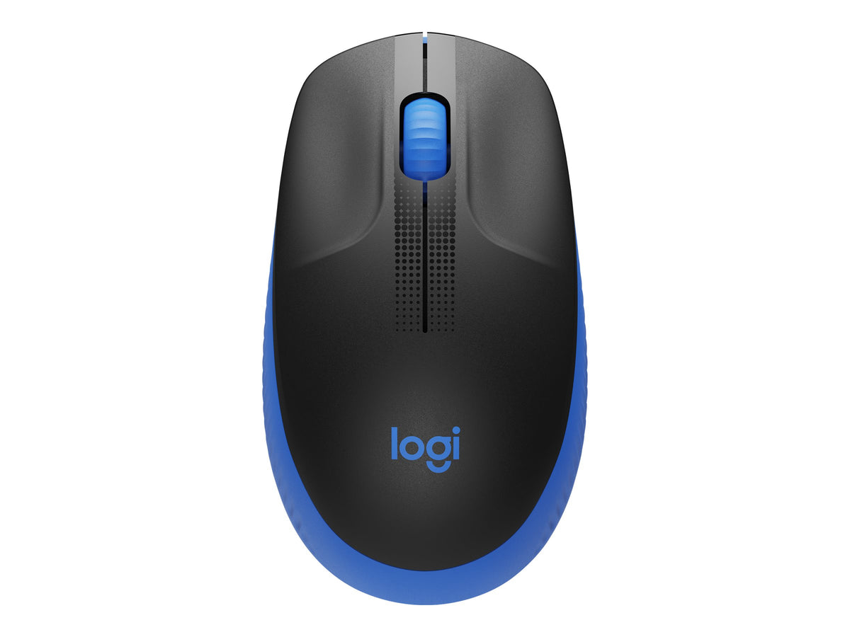 Logitech M190 - Ratón - óptico - 3 botones - inalámbrico - receptor inalámbrico USB - azul