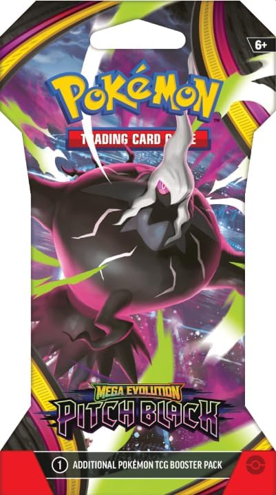 Pokemon TCG Mega Evolution Pitch - Paquete de refuerzo de manga negra