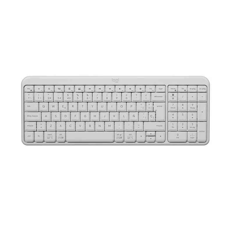 Teclado Logitech K250, Conexión Inalámbrica Bluetooth, Español, Blanco