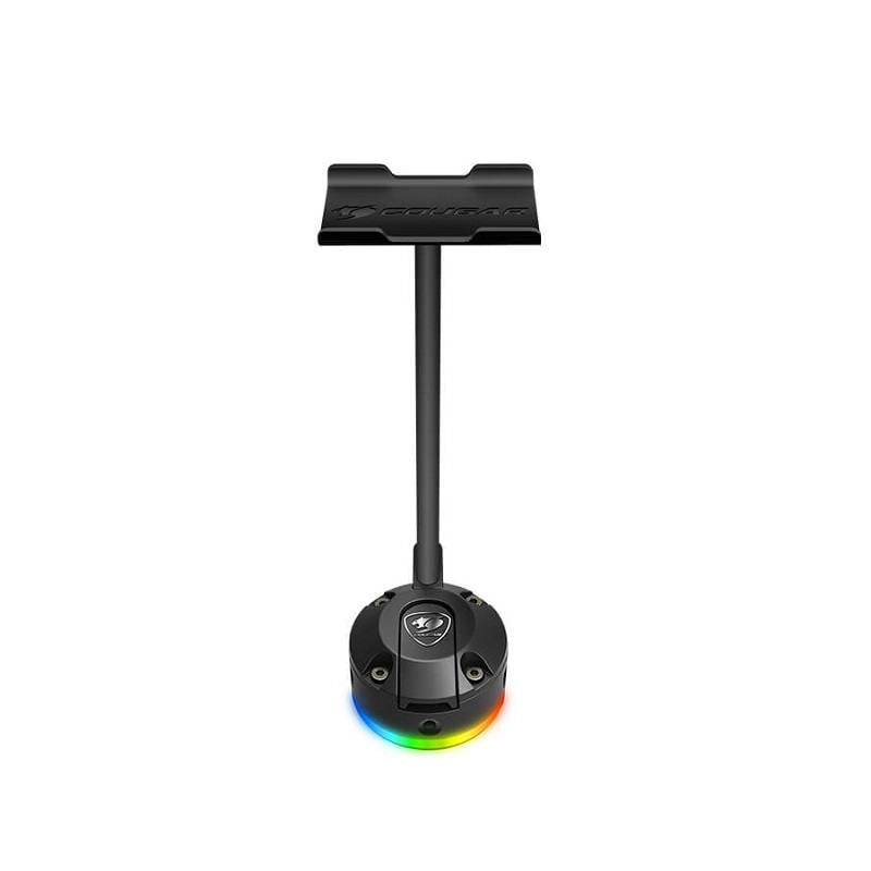 Base Para Headsets Gaming COUGAR BUNKER S RGB, Dos Modos De Adaptación, Con 2 Puertos USB, Color Negro