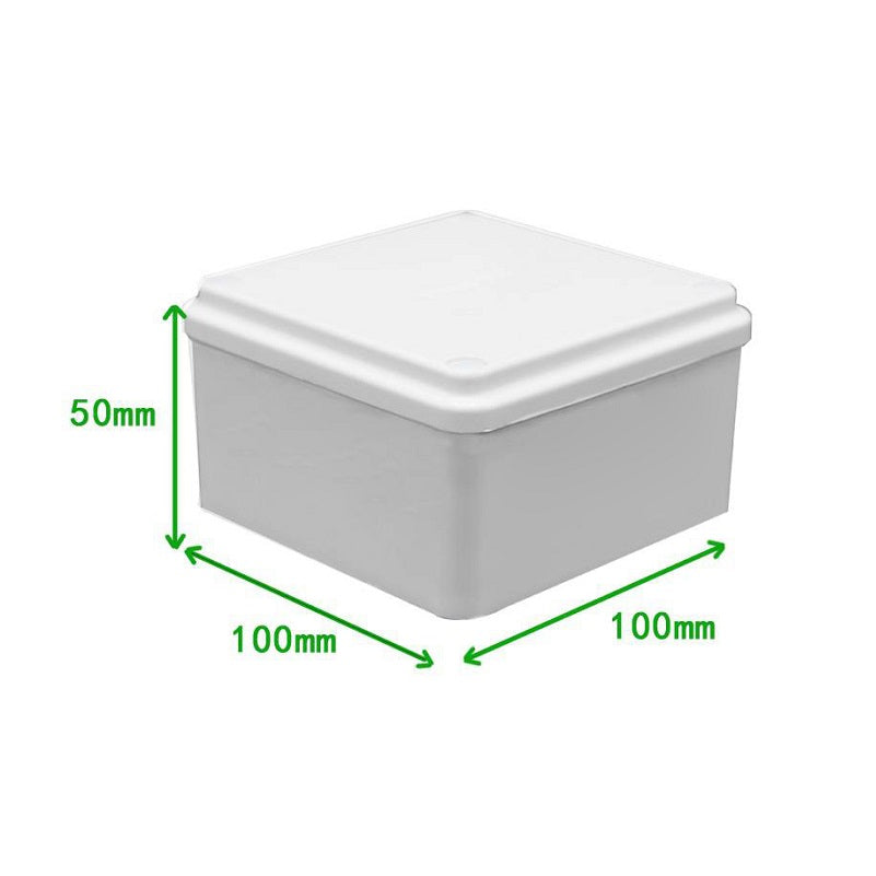 Caja para interruptores, cables y tuberias T-VISION, 100x100x50mm, Blanco, para exteriores Ip67