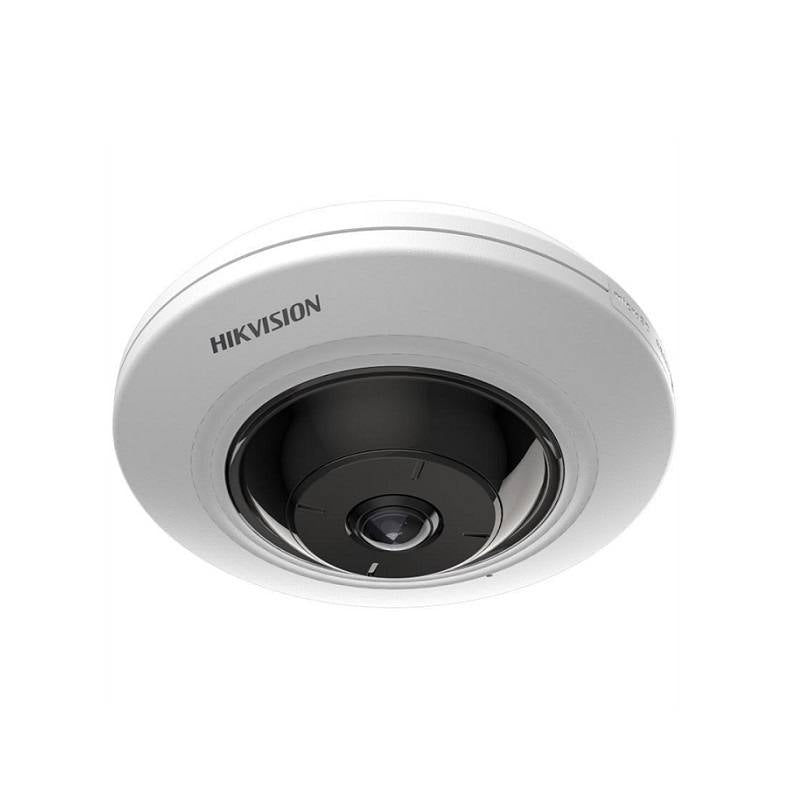 Cámara IP Domo Hikvision, Mini Fisheye POE, 1.05mm, 5MP, 180°, IR 8m, Interfaz de audio y alarma, Indoor, Aleación ADC12