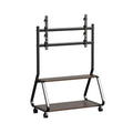 Soporte de piso T-VISION WMX007-6X (Ovalado) para TV de 32" a 75" pulgadas, incluye rueditas y repisa, peso máx 72Kg