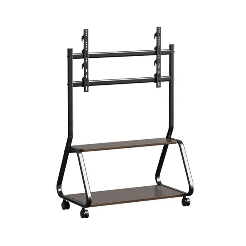 Soporte de piso T-VISION WMX007-6X (Ovalado) para TV de 32" a 75" pulgadas, incluye rueditas y repisa, peso máx 72Kg