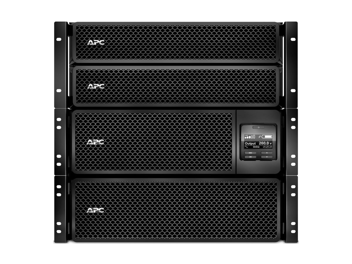 APC Smart-UPS SRT 10000VA RM - UPS (montaje en bastidor) - CA 208 V - 10 kW - 10000 VA - Ethernet 10/100, USB - conectores de salida: 10 - 10U - 19" - negro - con Transformador reductor de 208/240 V a 120 V 10 kVA - para P/N: AR4018SPX432, AR4024SP, AR402