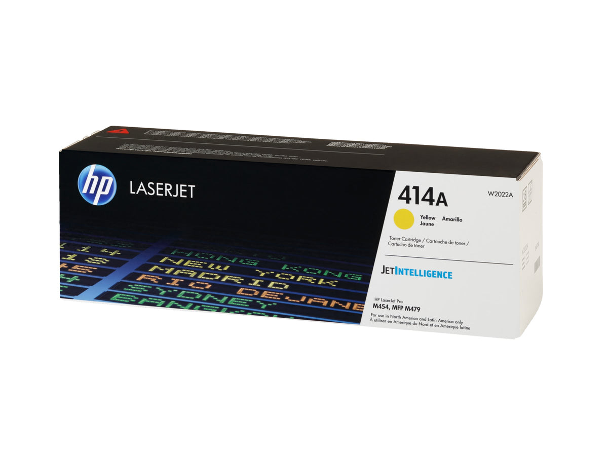 HP 414A - Amarillo - original - LaserJet - cartucho de tóner (W2022A) - para Color LaserJet Enterprise M455, MFP M480; Color LaserJet Pro M454, M479, MFP M479