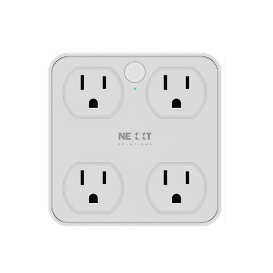 Interruptor Nexxt NHP-T615, 4 Salidas, Smart Wi-Fi 2.4GHz, 2 USB-A, 2 USB-C, 100V/240V, Blanco