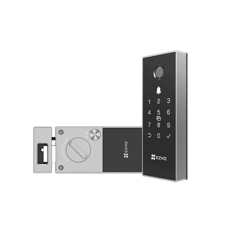Cerradura Inteligente Ezviz DL03 Pro, Desbloqueo por Huella, Pin, tarjeta o Remoto por App, conexión WIFI, color negro