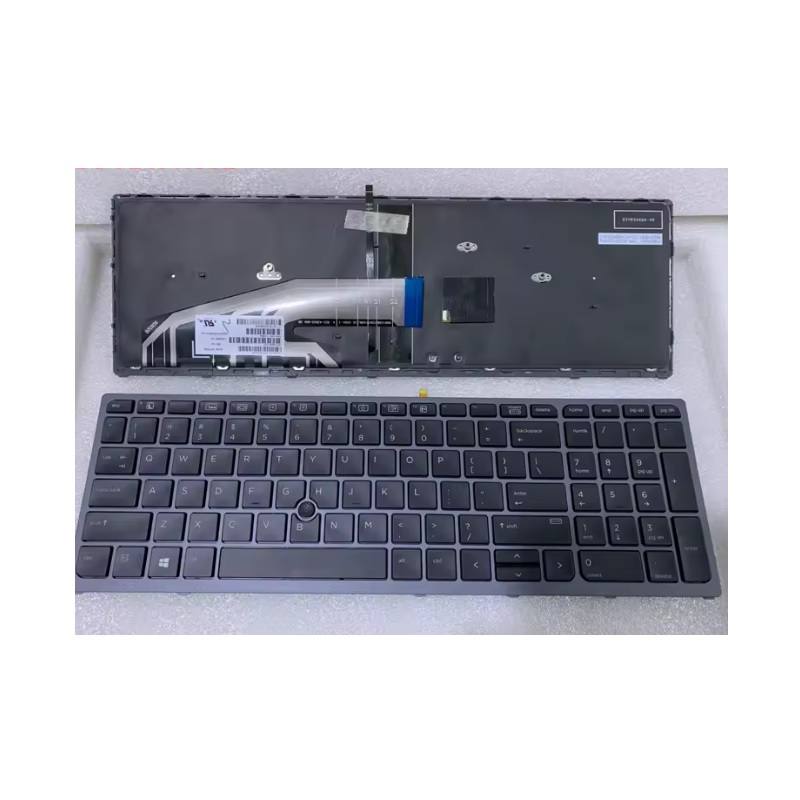 Teclado HP ZBOOK 15 G3 G4 17 G3 G4 con marco, con retroiluminación, Inglés, Negro