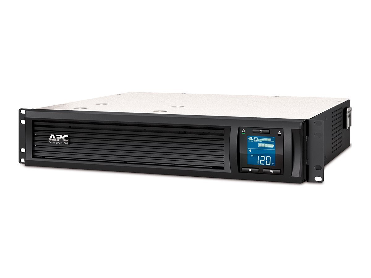 APC Smart-UPS C SMC1500-2UC - UPS (montaje en bastidor) - CA 120 V - 900 vatios - 1440 VA - USB, serial - conectores de salida: 6 - 2U - negro - con APC SmartConnect - para P/N: SCL500RM1UC, SCL500RM1UNC, SMTL1000RM2UC, SMTL750RM2UC, SMX2000LVNCUS, SMX300