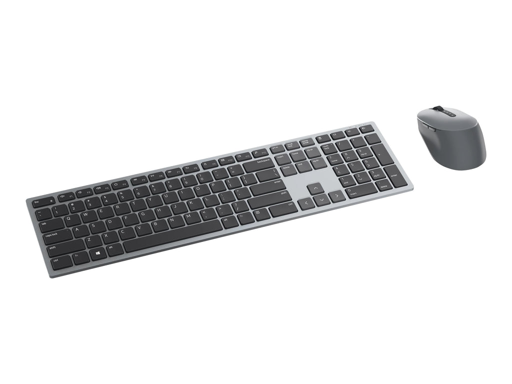 Dell Pro Plus Keyboard and Mouse KM7321W - Juego de teclado y ratón - inalámbrico - 2.4 GHz, Bluetooth 5.0 - QWERTY - español - gris titanio - con 3 años de garantía básica en el hardware