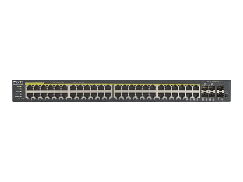 Zyxel GS1920-48HPv2 - Conmutador - inteligente - 48 x 10/100/1000 (PoE+) + 4 x Gigabit SFP combinado + 2 x Gigabit SFP - montaje en rack - PoE+ (375 W)