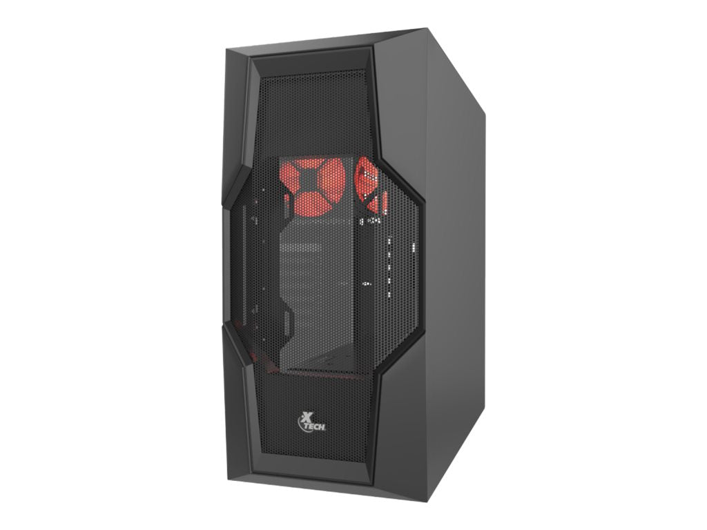 Xtech Gaming Series PHOBOS - Mid tower - ATX - panel lateral con ventana (cristal templado) - sin fuente de alimentación (ATX) - negro - USB/Audio
