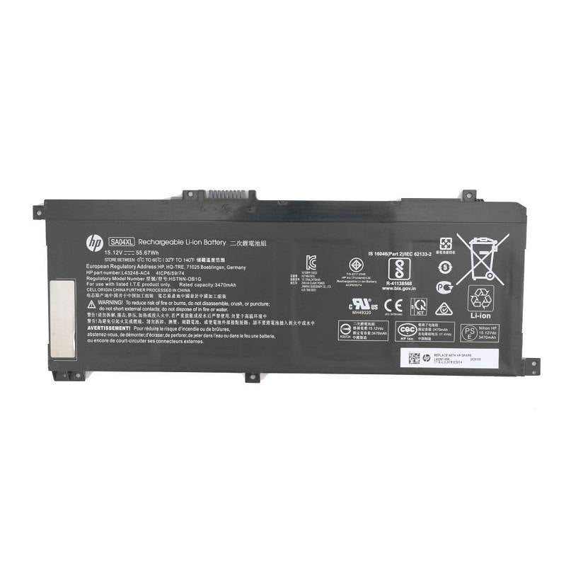 Bateria Original HP ENVY X360 15-DR Series SA04XL L43248-AC2 L43267-005, 55.67WH, 3470mAh