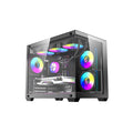Gabinete Gaming DarkFlash B275 Pro, Micro ATX, Panel lateral y frontal de vidrio templado, 6x Fan incluidos, Color Negro