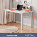 Escritorio de Oficina QinXiang A288-D4 de 32", plegable, color Blanco