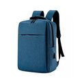 Mochila para portatil de hasta 17.3", Nylon resistente a salpicaduras, puerto de carga, color Azul