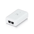 Adaptador POE Inyector UBIQUITI U-Poe+, Hasta 30W, 48V, 100-240V, Puerto Gigabit LAN