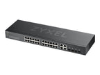 Zyxel GS1920-24v2 - Conmutador - inteligente - 24 x 10/100/1000 + 4 x Gigabit SFP combinado - montaje en rack