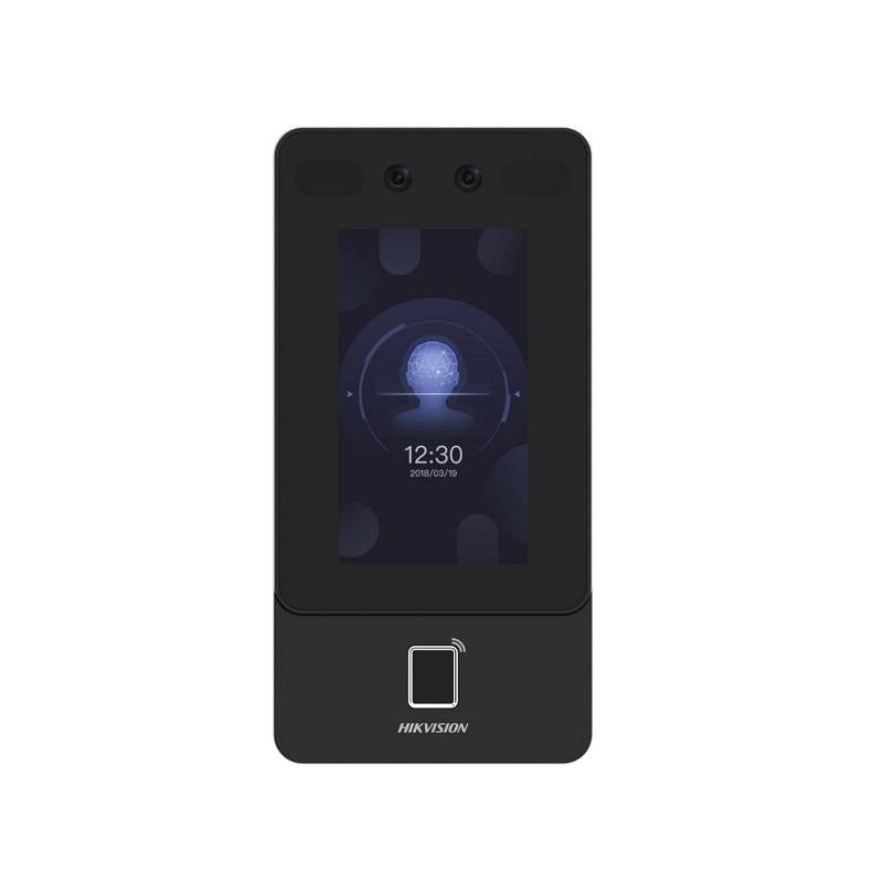 Control de acceso HIKVISION MinMoe PoE y WiFi, Pantalla LCD 4.3", reconocimiento Facial, Tarjeta y Huella, IP65, P2P, 1,500 Rostros y 3,000 Tarjetas / Huellas