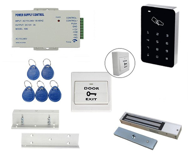 KIT DE CONTROL DE ACCESO DE 600LB CON LECTOR DE TARJETA Y CONTRASEÑA.