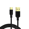 Cable USB 3.1 a USB Tipo C T-VISION de 1 Metro, soporta carga súper rápida 5A, color negro Clásico