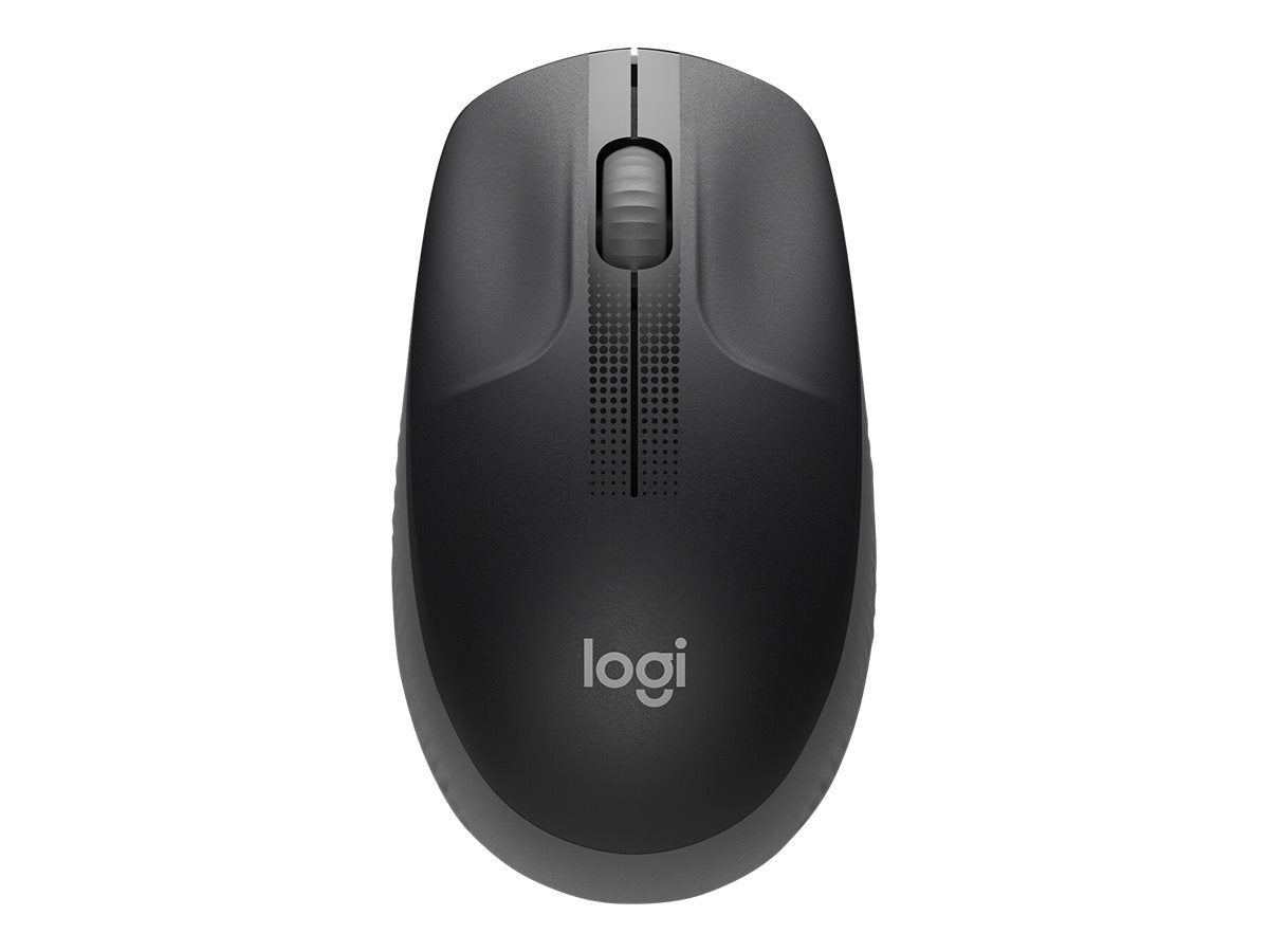 Logitech M190 - Ratón - óptico - 3 botones - inalámbrico - receptor inalámbrico USB - carbón