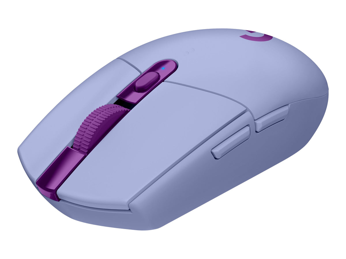Logitech G305 Lightspeed - Ratón - óptico - 6 botones - inalámbrico - 2.4 GHz - receptor inalámbrico USB - lila