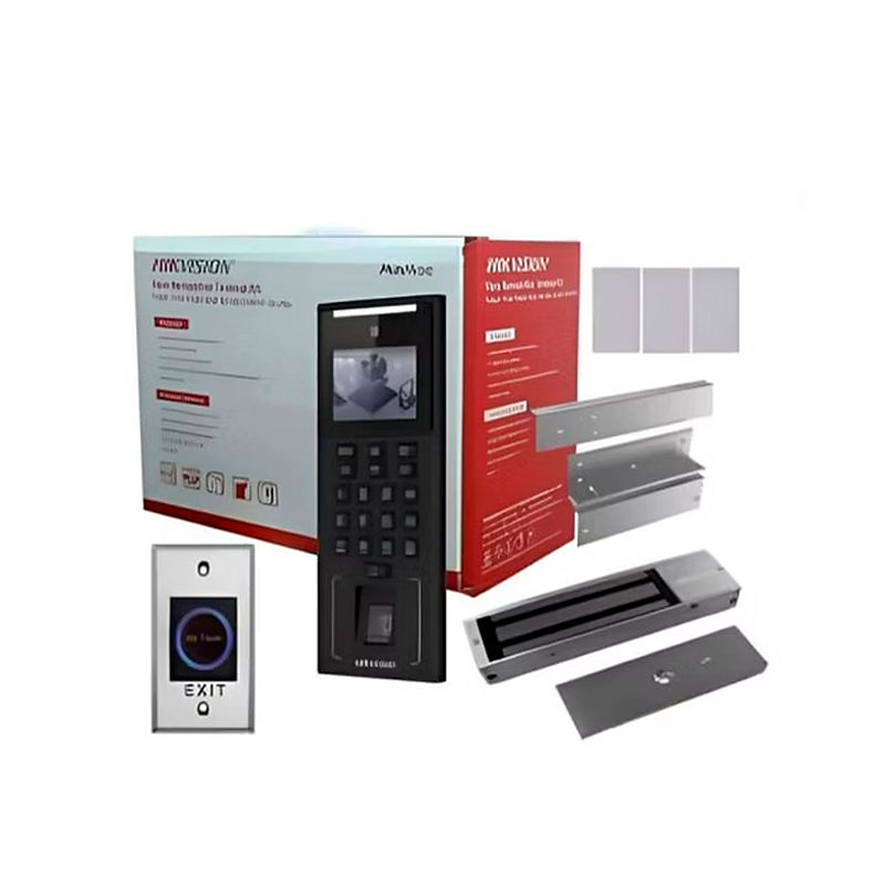 Kit de control de Acceso HIKVISION DS-KAS321, Reconocimiento facial, lector de huellas y tarjetas, compatible con la APP Hik-Connect