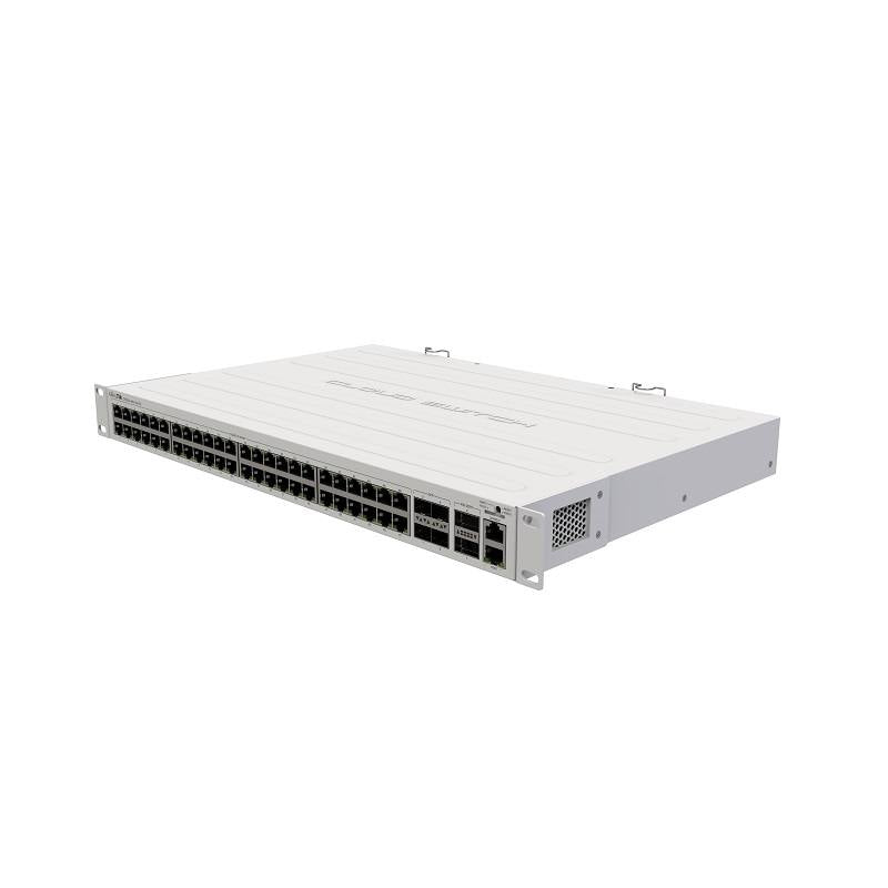 Switch GIGABIT MIKROTIK (CRS354-48G-4S-2Q+RM ) de 48 Puertos 10/100/1000M Ethernet, 4 Puertos SFP+ y 2 puertos QSFP+ de 40G, rack