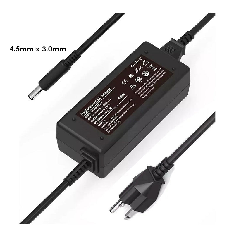 Cargador Genérico para Laptop DELL de 19.5V 3.34A 65W Conector de 4.5mm X 3.0mm