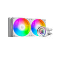 Sistema de Enfriamiento Liquido ID-COOLING FX240 INF, Soporta Intel y AMD, Radiador 240mm Dual Fan, 5V 3Pin ARGB, Blanco