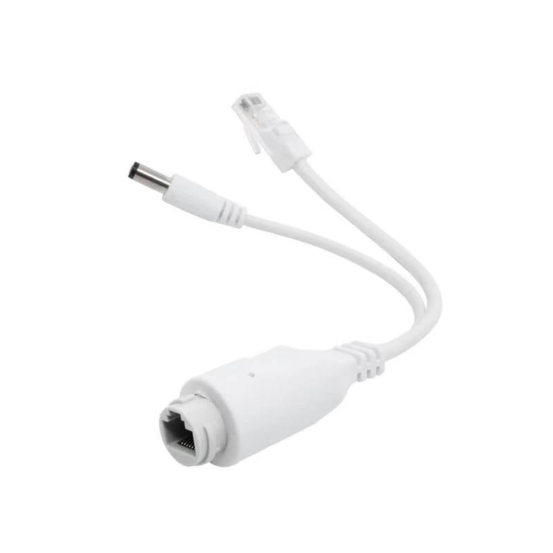 Adaptador divisor e Inyector POE a 24V-12V, DC macho, Impermeable.