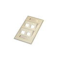 Tapa para moldura LANPRO, RJ45, Vertical 4 Salidas.