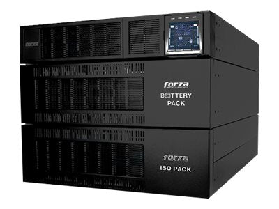 Forza Atlas FDC-110KMR-ISO - UPS (montaje en rack / externo) - AC 110-300 V - 10000 vatios - 10000 VA - 9 Ah - RS-232, USB - 2U - negro