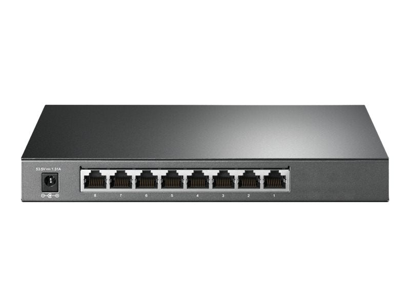 TP-Link JetStream TL-SG2008P - V1 - conmutador - inteligente - 4 x 10/100/1000 + 4 x 10/100/1000 (PoE+) - sobremesa - PoE+ (62 W)