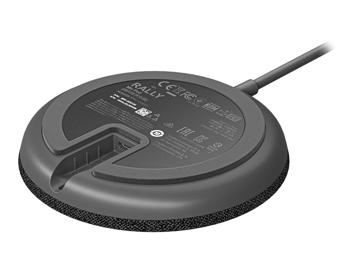 Logitech Rally Mic Pod - Micrófono - para Rally, Rally Plus, Rally Bar, Rally Bar Mini