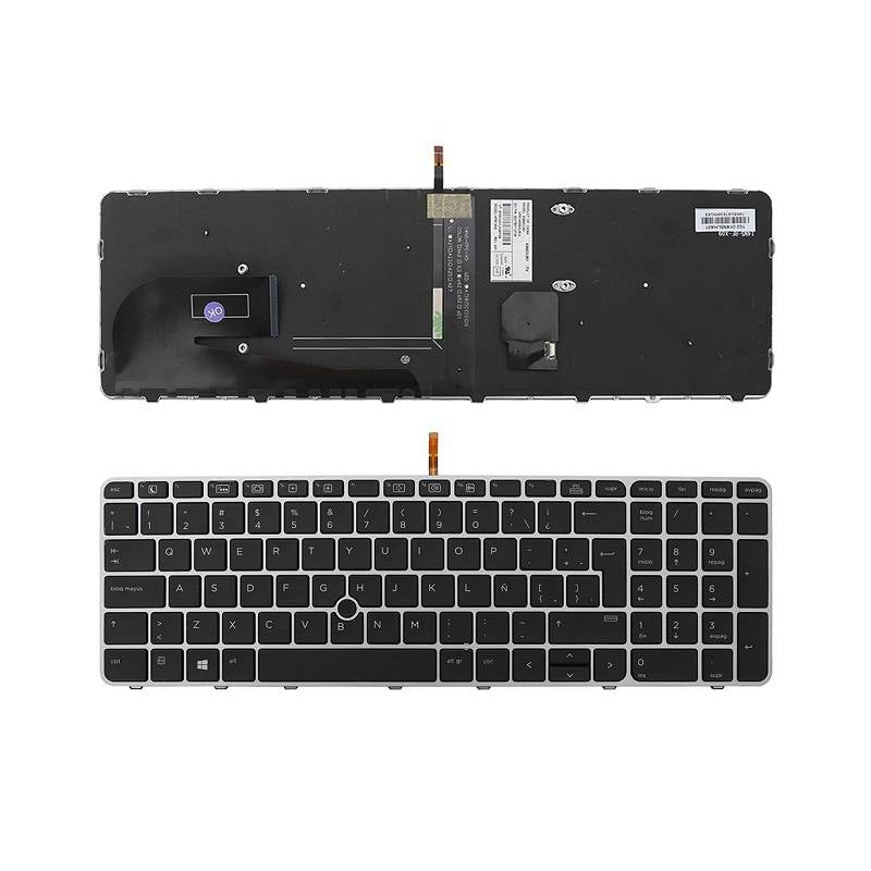 Teclado HP EliteBook 755 G3 850 G3 850 G4 ZBook 15u G3 G4, Español, Retroiluminado, Plateado
