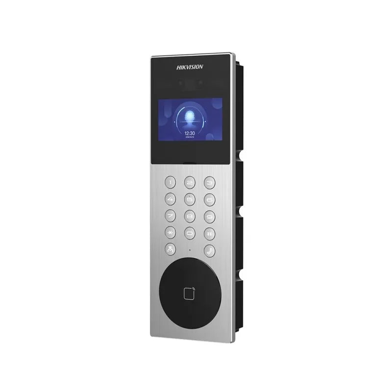 Estación de acceso IP HIKVISION KD9203-ME6, Lente 2MP, reconocimiento facial, Lectura de Tarjetas (M1), y PIN, IP65