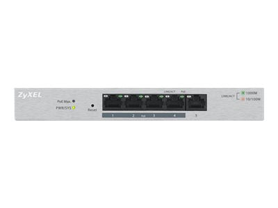 Zyxel GS1200-5HP - Conmutador - Gestionado - 1 x 10/100/1000 + 4 x 10/100/1000 (PoE+) - sobremesa - PoE+ (60 W)