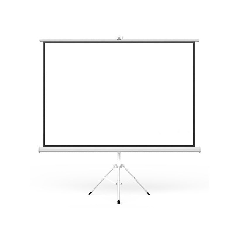 Pantalla de proyección manual T-Vision de 84", 16:9 HD, 1.23M x 1.8M alto x ancho, fibra de vidrio, con Tripode, blanca