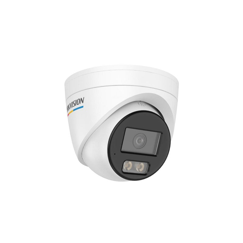 Camara IP Domo Hikvision, POE, 2.8mm, 4MP, 3D DNR, IR 30m, Smart Hybrid Light, Color Vu 3.0, Micrófono, Outdoor/Indoor, IP67, Metal y plástico