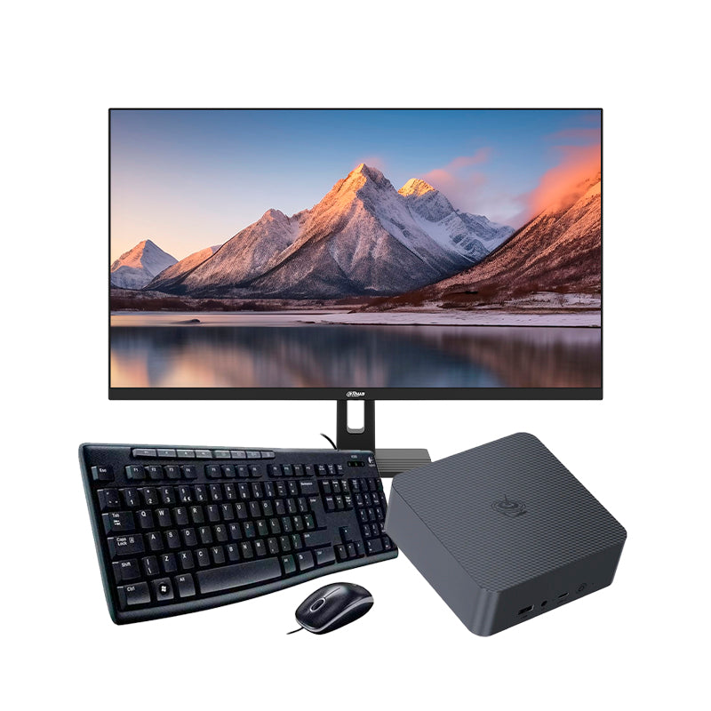 Combo Mini Computadora Beelink, AMD Ryzen 7, 16GB DDR5, 500GB SSD, W11P + Monitor 32" QHD, 75Hz + Teclado y ratón Logitech