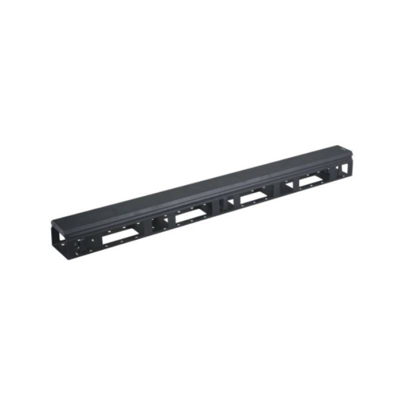 Organizador de cables T-VISION, orientación vertical, Metal, 18U 0.8M, Negro