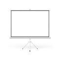 Pantalla de proyección manual T-Vision de 120", 16:9 HD, 1.78M x 2.59M alto x ancho, fibra de vidrio, con Tripode, blanca