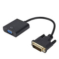 Adaptador T-VISION de DVI-D 24+1 Macho a VGA Hembra, 1080p, Negro