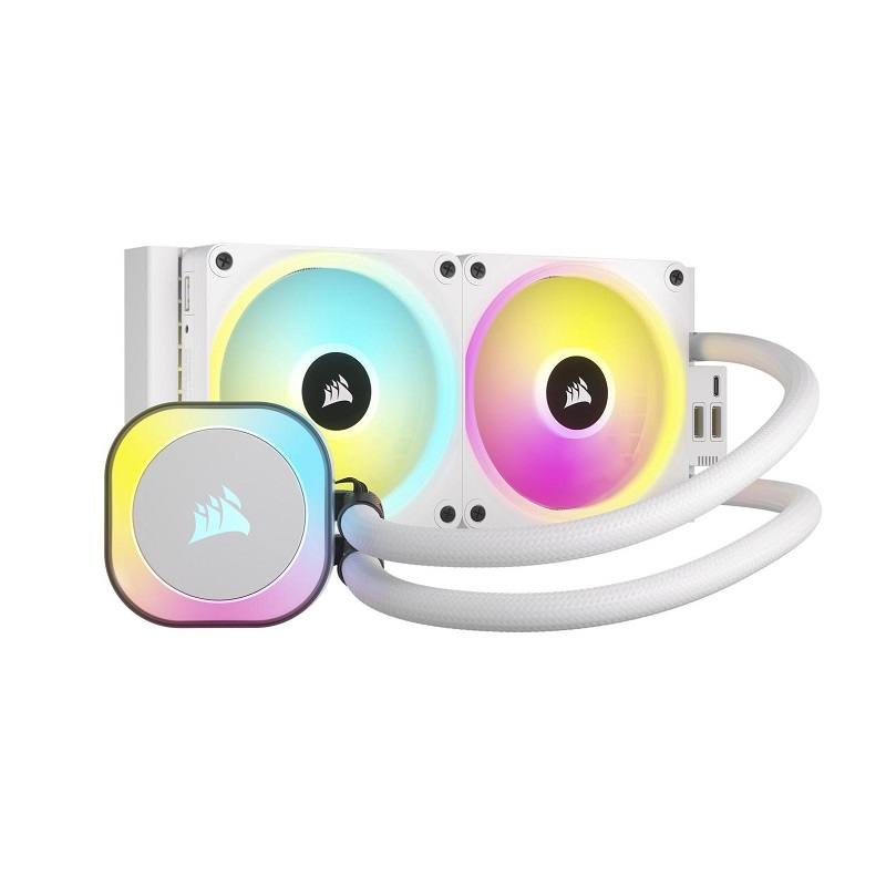 Sistemas de Refrigeración líquida CORSAIR iCUE LINK H100i RGB, Radiator 240mm RGB Dual Fan